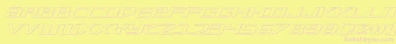 Sdf3DItalic Font – Pink Fonts on Yellow Background