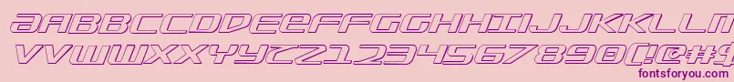 Sdf3DItalic Font – Purple Fonts on Pink Background