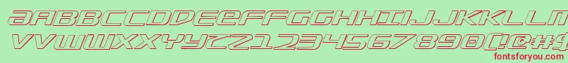 Sdf3DItalic Font – Red Fonts on Green Background