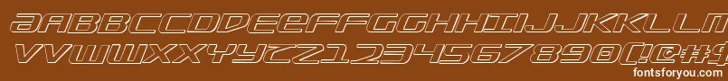 Sdf3DItalic Font – White Fonts on Brown Background