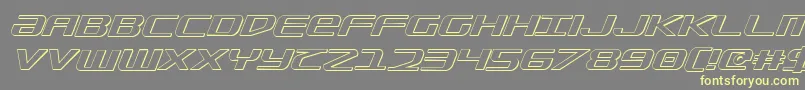 Sdf3DItalic Font – Yellow Fonts on Gray Background