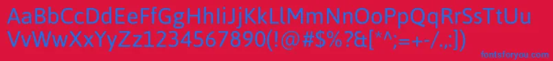 AsapRegular Font – Blue Fonts on Red Background