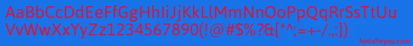 AsapRegular Font – Red Fonts on Blue Background