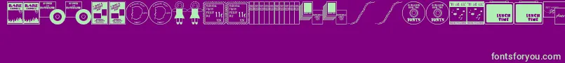Шрифт ThingsCollectedJl – зелёные шрифты на фиолетовом фоне