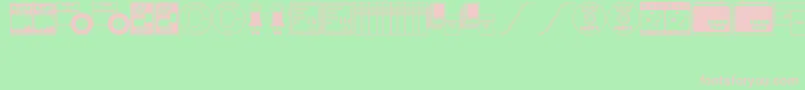 Шрифт ThingsCollectedJl – розовые шрифты на зелёном фоне