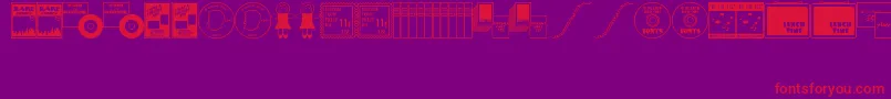 ThingsCollectedJl Font – Red Fonts on Purple Background