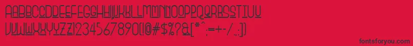 Monicas-Schriftart – Schwarze Schriften auf rotem Hintergrund