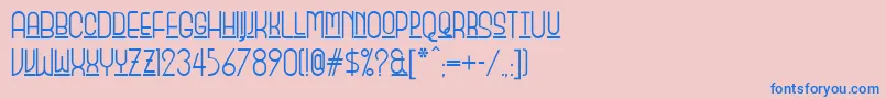 Monicas Font – Blue Fonts on Pink Background