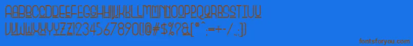 Monicas Font – Brown Fonts on Blue Background