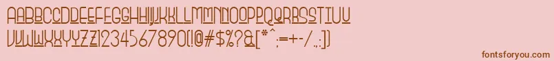 Monicas Font – Brown Fonts on Pink Background