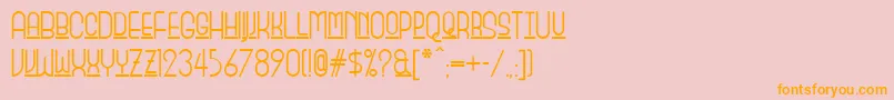 Monicas Font – Orange Fonts on Pink Background