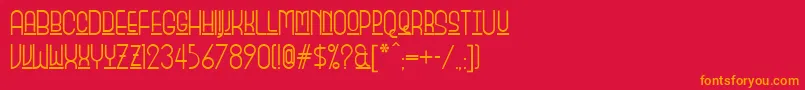 Monicas Font – Orange Fonts on Red Background