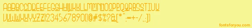 Monicas Font – Orange Fonts on Yellow Background