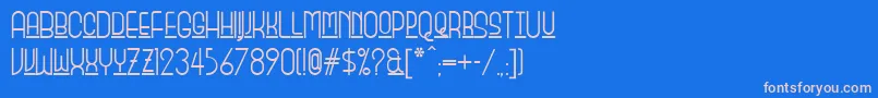 Monicas Font – Pink Fonts on Blue Background