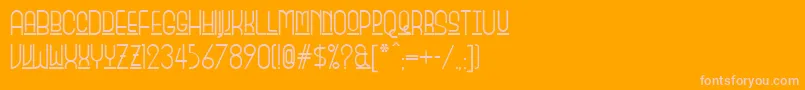 Monicas Font – Pink Fonts on Orange Background