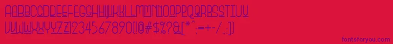 Monicas Font – Purple Fonts on Red Background