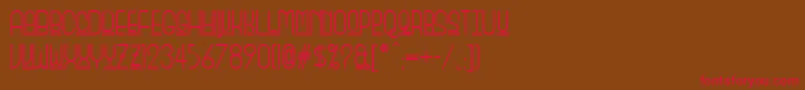 Monicas Font – Red Fonts on Brown Background