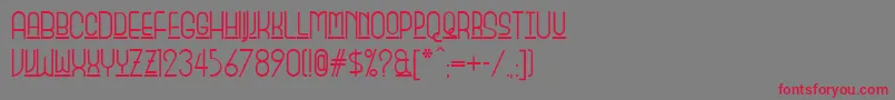 Monicas Font – Red Fonts on Gray Background