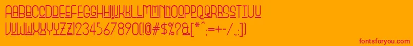 Monicas Font – Red Fonts on Orange Background