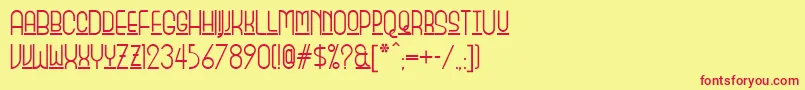 Monicas Font – Red Fonts on Yellow Background