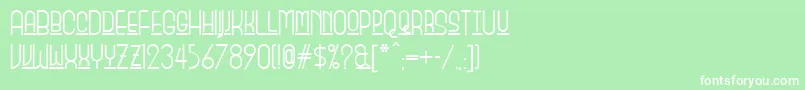 Monicas Font – White Fonts on Green Background