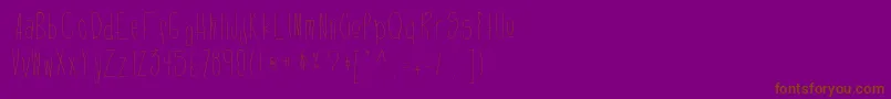 Police Defygravity – polices brunes sur fond violet