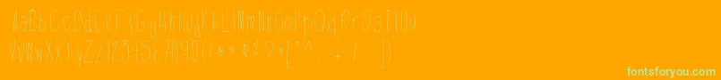 Defygravity Font – Green Fonts on Orange Background