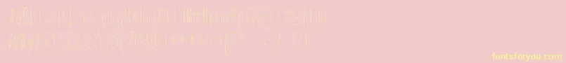 Defygravity Font – Yellow Fonts on Pink Background