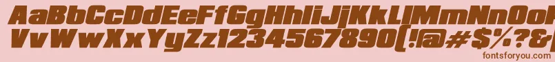 Шрифт RepublicaMinorBoldItalic – коричневые шрифты на розовом фоне