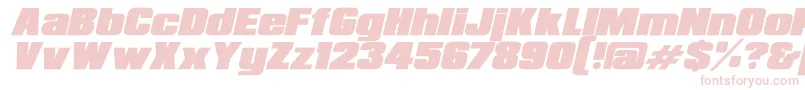 RepublicaMinorBoldItalic Font – Pink Fonts on White Background