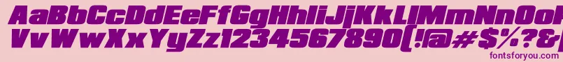 Шрифт RepublicaMinorBoldItalic – фиолетовые шрифты на розовом фоне