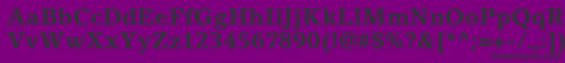 フォントLinoLetterLtBold – 紫の背景に黒い文字