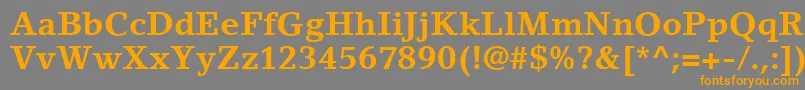 LinoLetterLtBold Font – Orange Fonts on Gray Background