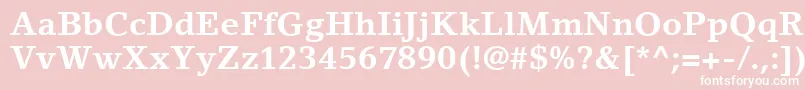 LinoLetterLtBold Font – White Fonts on Pink Background