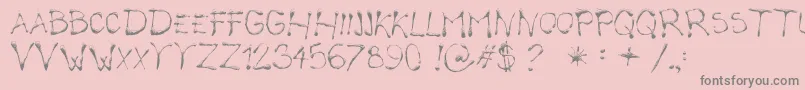 CalliopeFun Font – Gray Fonts on Pink Background