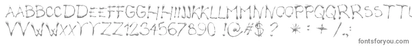 CalliopeFun-Schriftart – Graue Schriften auf weißem Hintergrund