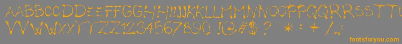 CalliopeFun-Schriftart – Orangefarbene Schriften auf grauem Hintergrund