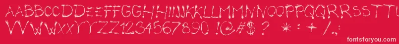 CalliopeFun Font – Pink Fonts on Red Background