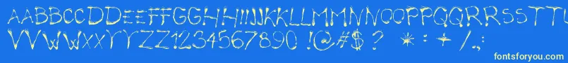 CalliopeFun Font – Yellow Fonts on Blue Background