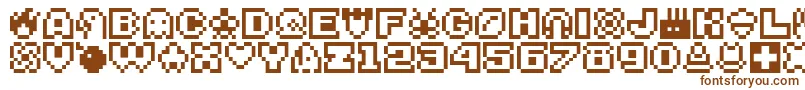 Bitsy Font – Brown Fonts on White Background