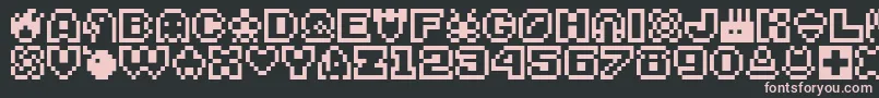 Bitsy Font – Pink Fonts on Black Background