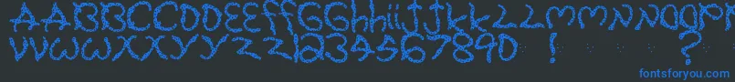 Pretzel Font – Blue Fonts on Black Background