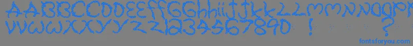 Pretzel Font – Blue Fonts on Gray Background