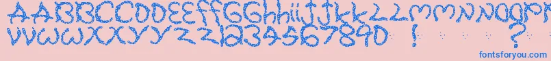 Pretzel Font – Blue Fonts on Pink Background