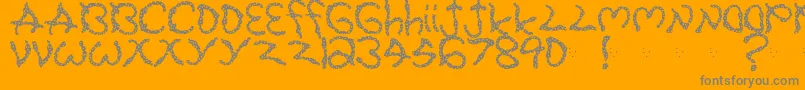 Pretzel Font – Gray Fonts on Orange Background