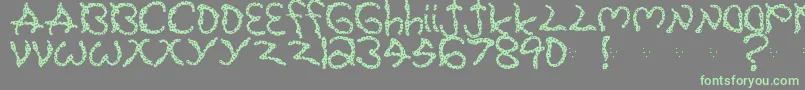 Pretzel Font – Green Fonts on Gray Background