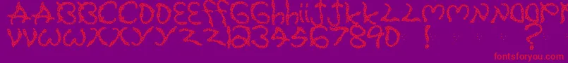 Pretzel Font – Red Fonts on Purple Background