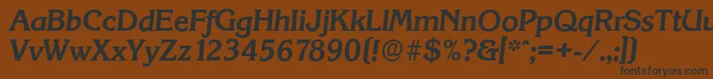 KorinthserialBolditalic Font – Black Fonts on Brown Background