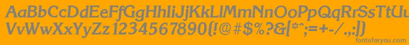 フォントKorinthserialBolditalic – オレンジの背景に灰色の文字