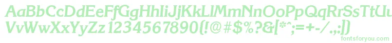 KorinthserialBolditalic Font – Green Fonts on White Background